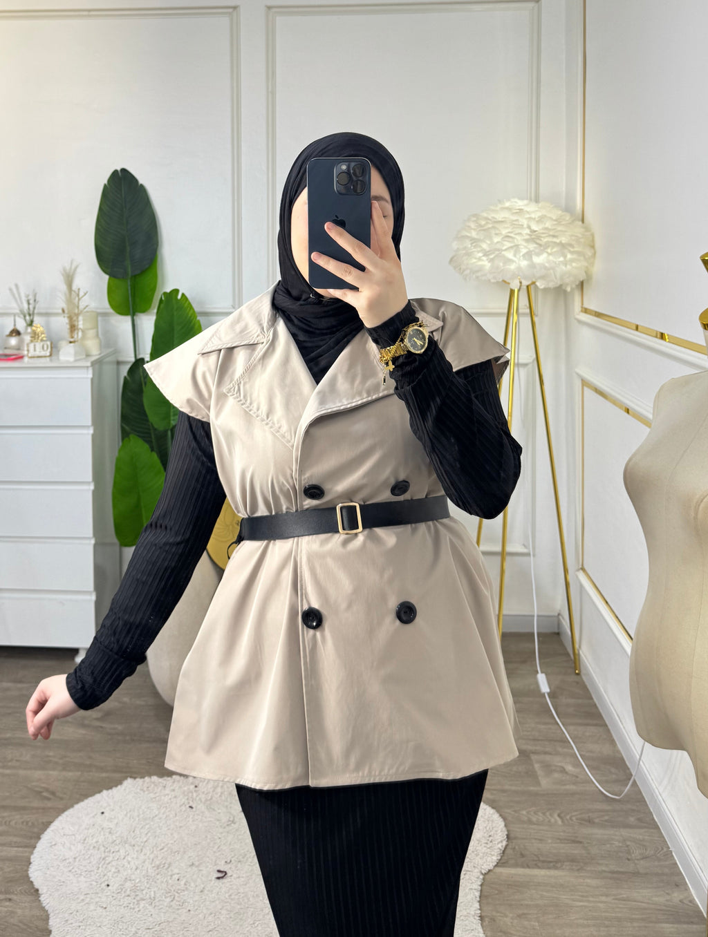 Trench avec robe droite