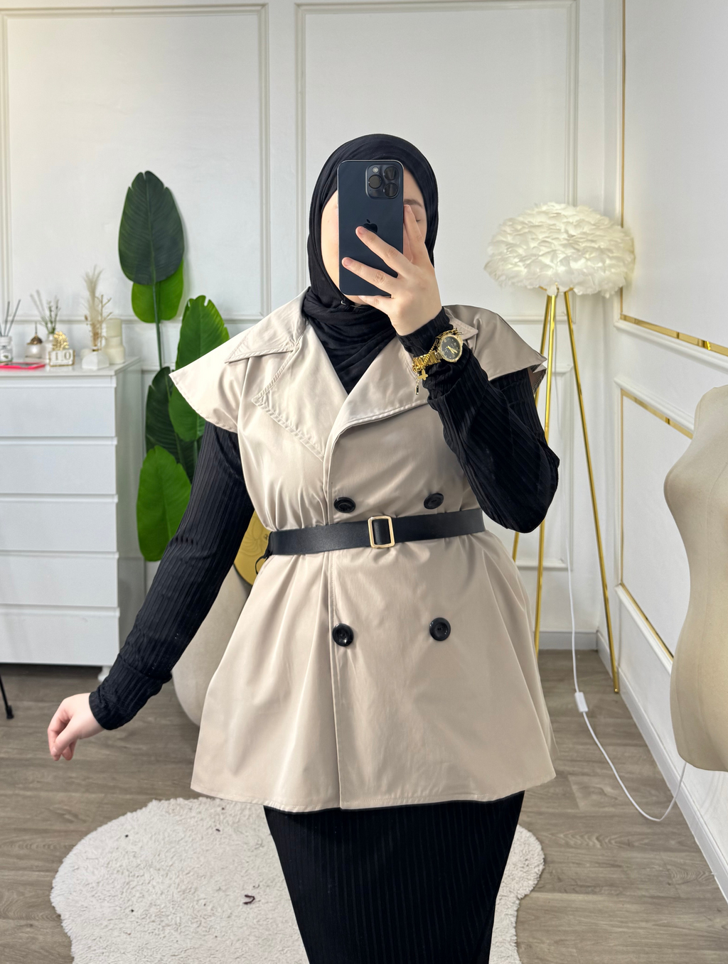 Trench avec robe droite