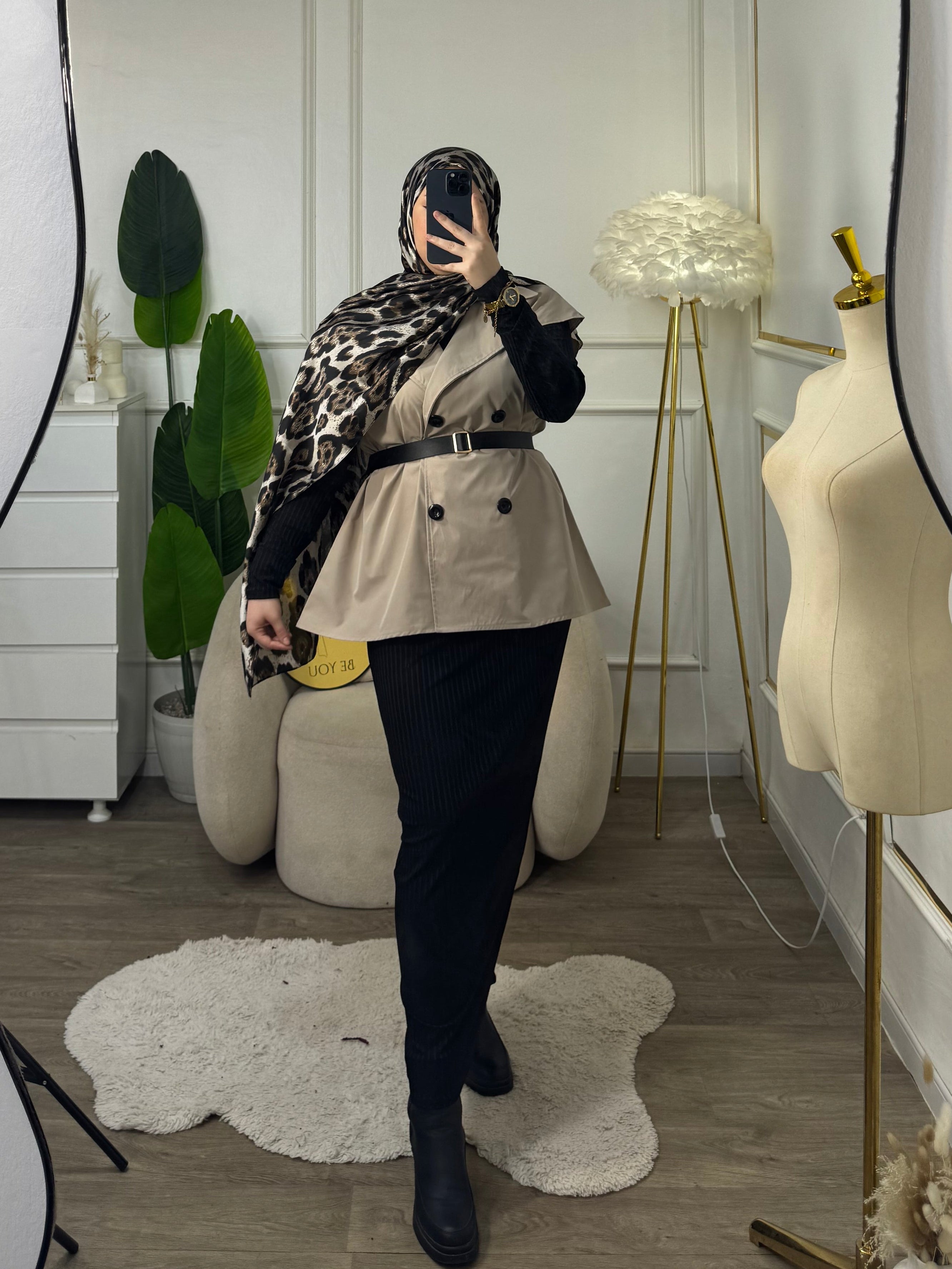 Trench avec robe droite