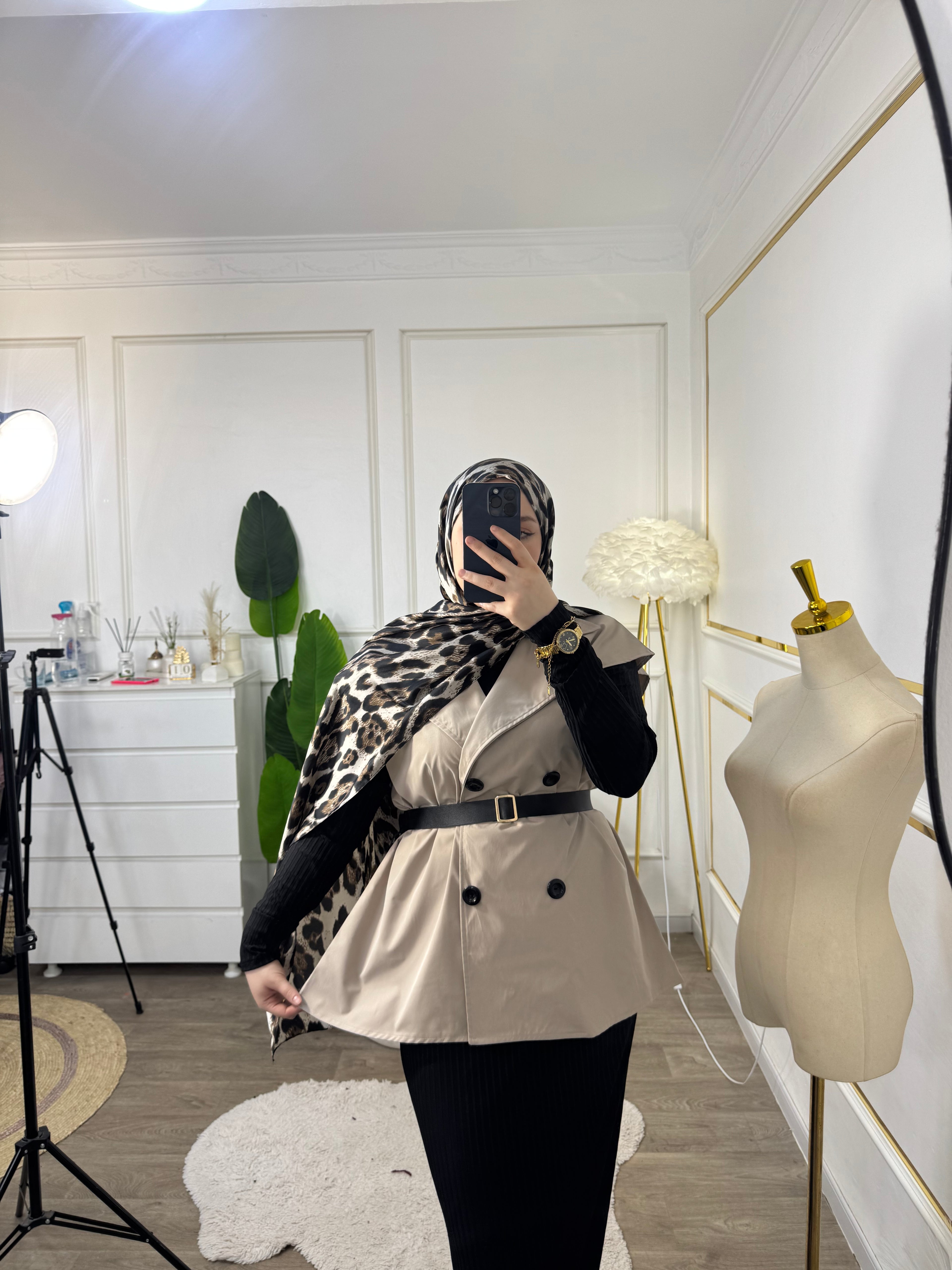 Trench avec robe droite